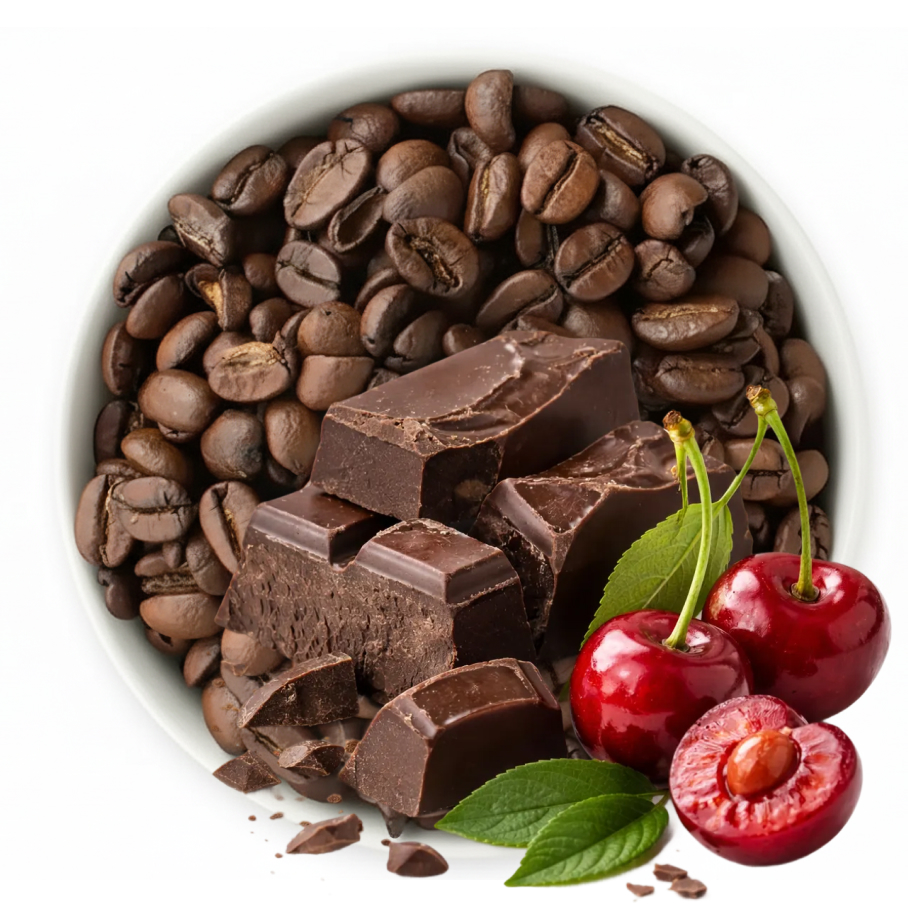 قهوة بنكهة الشوكولاتة والكرز